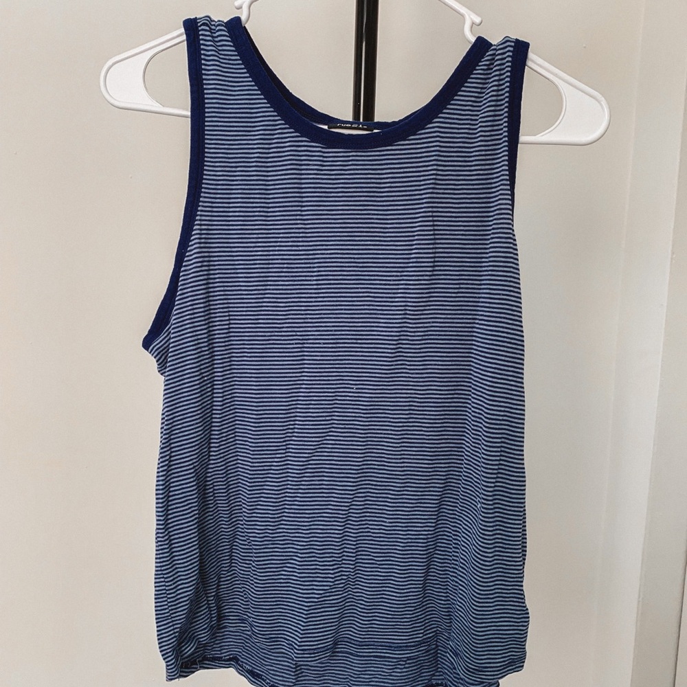 Striped navy tank